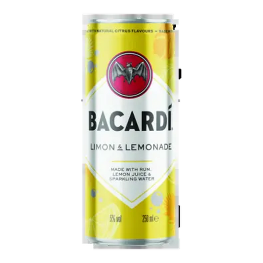 Bacardi limon & lemonade 250ml