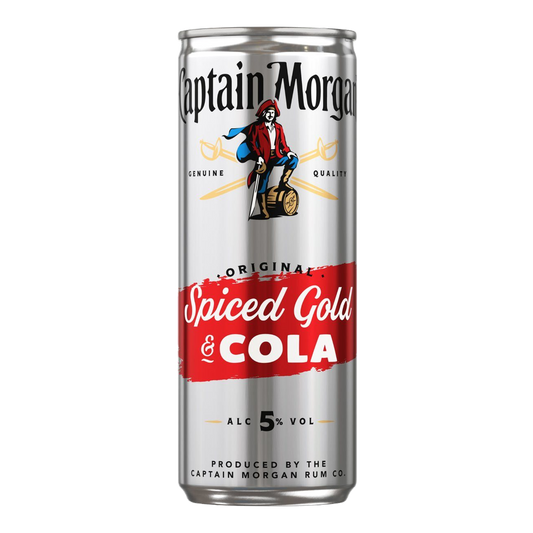 Captain Morgan spiced gold & Cola blik 250ml